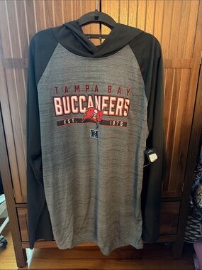NFL Team Apparel Hooded Pullover - Gray and Black